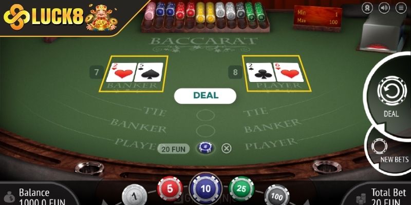 Cập nhật đầy đủ luật chơi Baccarat trực tuyến tại LUCK8