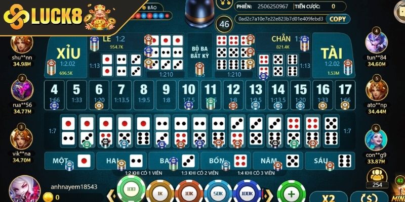 Cược đôi trong game Sicbo